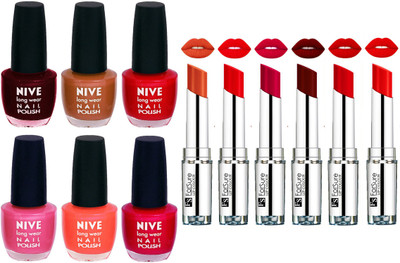 

ForSure Velvet Matte Lipsticks + Nive Nail Polish Combo(Set of 12)