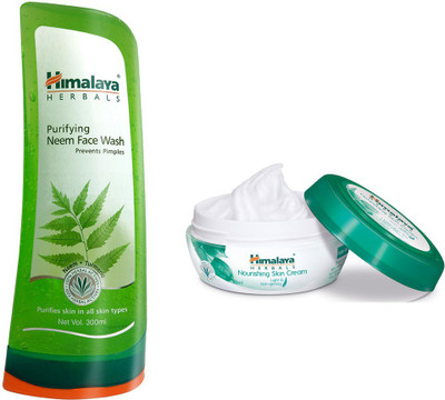

Himalaya Purifying Neem Face Wash, Nourishing Skin Cream(Set of 2)