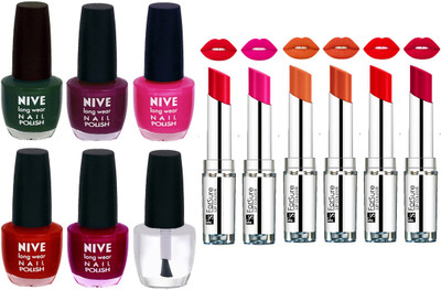 

ForSure Velvet Matte Lipsticks + Nive Nail Polish Combo(Set of 12)