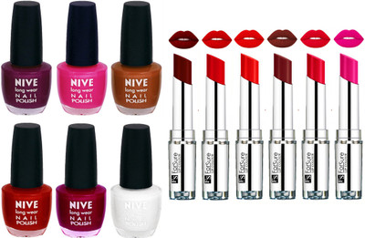 

ForSure Velvet Matte Lipsticks + Nive Nail Polish Combo(Set of 12)