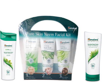 

Himalaya Gentle Daily Care Protein Shampoo, Pure Skin Neem Facial Kit, Gentle Daily Care Protein Conditioner(Set of 3)