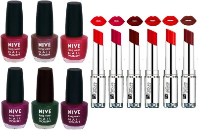 

ForSure Velvet Matte Lipsticks + Nive Nail Polish Combo(Set of 12)