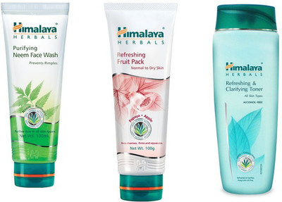 

Himalaya Purifying Neem Face Wash, Refreshing Fruit Pack, Refreshing & Clarifying Toner(Set of 63)