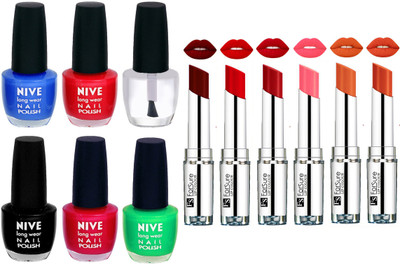 

ForSure Velvet Matte Lipsticks + Nive Nail Polish Combo(Set of 12)