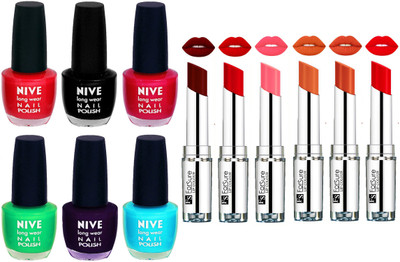 

ForSure Velvet Matte Lipsticks + Nive Nail Polish Combo(Set of 12)
