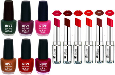 

ForSure Velvet Matte Lipsticks + Nive Nail Polish Combo(Set of 12)