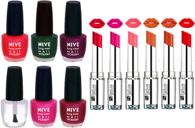 

ForSure Velvet Matte Lipsticks + Nive Nail Polish Combo(Set of 12)