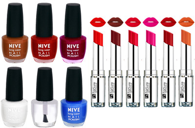 

ForSure Velvet Matte Lipsticks + Nive Nail Polish Combo(Set of 12)