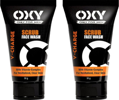 Oxy V-Charge Scrub Face Wash Pack of 2 Face Wash(50 g)