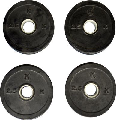 

Royal 2.5Kg 4Pc Law Cost 55mm Rubber Plates for Olympic ROD Black Weight Plate(10 kg)