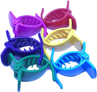 

M K Designs Set of 6 Hair Clutcher Hair Clip(Multicolor)