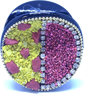 

M K Designs Fancy Marble studded Hair Clutcher Hair Clip, Hair Claw(Maroon, Yellow)