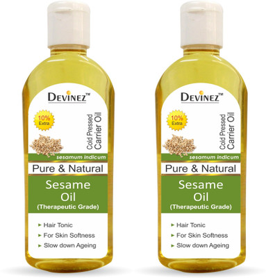 

Devinez Sesame Seed Oil, 100% Pure, Natural, Undiluted, Therapeutic Grade Coldpressed Oil For Hair & Skin Care Hair Oil(110 ml)