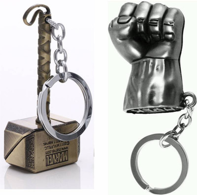 

NeoTask Thor and Hulk Fist Pack of 2 Metal Key Chain