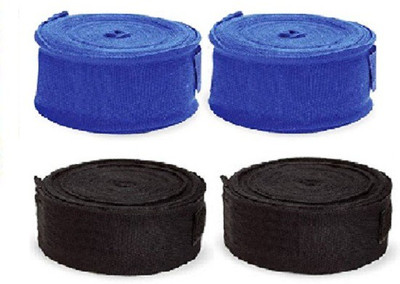 

Venom 9 Feet Long, Blue and Black Color, Cotton Material, 2 Pair of Hand Wraps Hand Support (XXL, Blue, Black)
