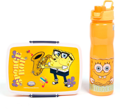 

Jayco Jewel Insulated Water Bottle Cool Quench with Dora Ben 10 Sponge Bob Peanut Lunch Box Small Set 1 Containers Lunch Box(750 ml), Yellow