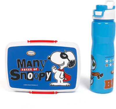 

Jayco Jewel Insulated Water Bottle Cool Quench with Dora Ben 10 Sponge Bob Peanut Lunch Box Small Set 1 Containers Lunch Box(750 ml), Blue