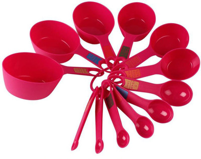 

Stealodeal Red 12pcs Cup and Plastic Measuring Spoon Set(Pack of 12)