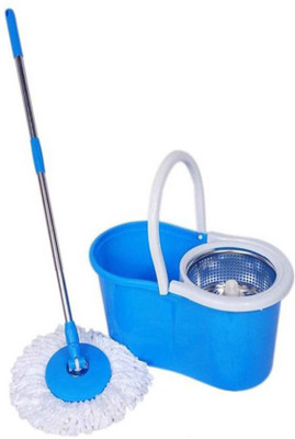 

Blue Birds Magic 360 Degree Cleaning Spin with 2 Microfibres Wet & Dry Mop (Multicolor) Mop Set