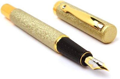 Ledos Royal Gold Jewel Marbled Designer New Fountain Pen(Ink Color - CONVERTER MECHNAISM)
