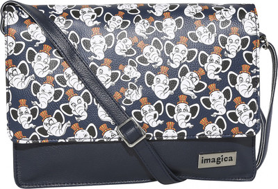 

Imagica Women Casual Blue PU Sling Bag