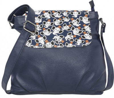 Imagica Women Casual Blue PU Sling Bag