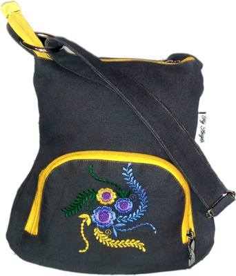

Fly Angels Girls Casual Grey Canvas Sling Bag