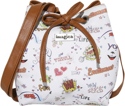 

Imagica Women Casual Brown PU Sling Bag