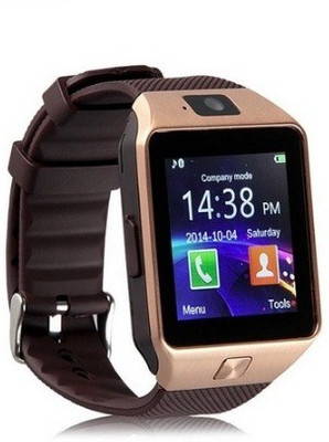 

ESTAR Presenting Bluetooth Smartwatch with Sim- Card Support Compatible with karboon Titanium Mach Six VR, Gold Smartwatch(Brown Strap Free Size)