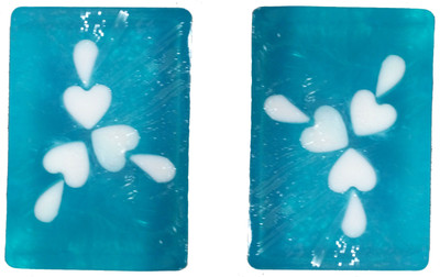

nakoda Feeelings Handcrafted Handmade Occean Blue Inlay Bathing Soap(200 g, Pack of 2)