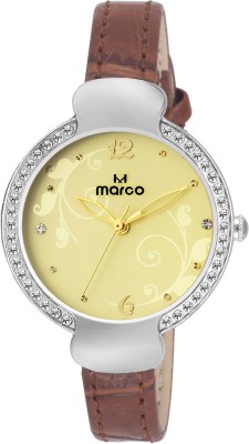 MARCO jewel mr-lr003-gold-brw Analog Watch  - For Women   Watches  (Marco)