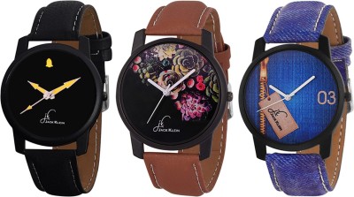 Jack Klein Combo of 3 Stylish & Elegant Graphic Quartz Watch  - For Men   Watches  (Jack Klein)