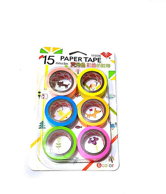 

SelectionWorld Fluorescent Art & Craft Tapes (Set Of 6)