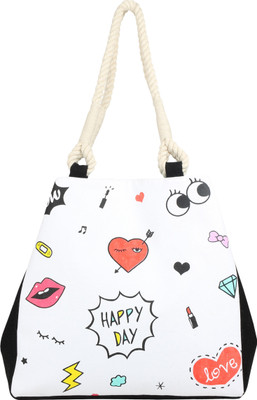 

Angesbags Anges Canvas HappyDay Shoulder Bag(White, 5 inch)