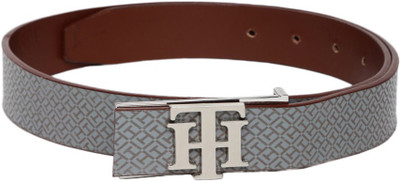 

Tommy Hilfiger Men Belt, Grey itching/brown milled
