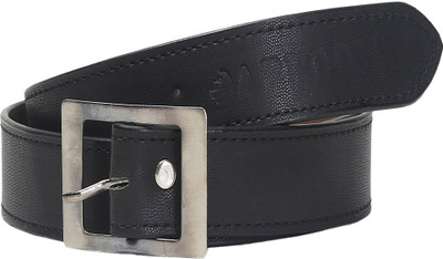 ABLOOM Men Formal Black Synthetic Reversible Belt