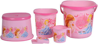 

Nayasa Kids Round Plastic Barbie Bucket Set (5-Piece, Pink) 18 L Plastic Bucket(Pink)