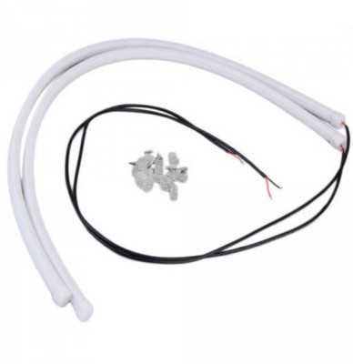 

CASEMANTRA 2 X 60cm LED DRL flexible daytime running light tube strip waterproof Dual Color Car Fancy Lights (White, Yellow) Car Fancy Lights(White, Yellow)