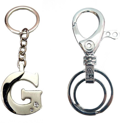 

MGP Fashion Alphabets with metallic silver locking key chain 25 Locking Key Chain(Multicolor)