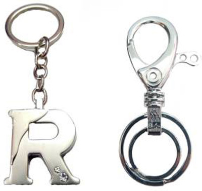

MGP Fashion Alphabets with metallic silver locking key chain 30 Locking Key Chain(Multicolor)