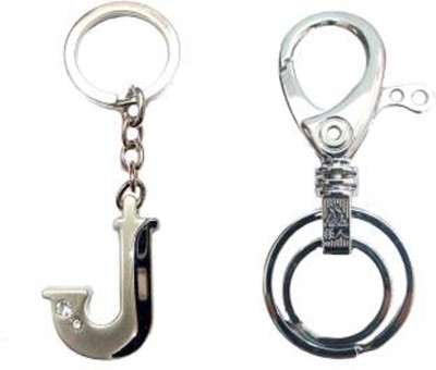 

MGP Fashion Alphabets with metallic silver locking key chain 26 Locking Key Chain(Multicolor)