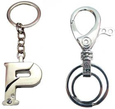 

MGP Fashion Alphabets with metallic silver locking key chain 29 Locking Key Chain(Multicolor)