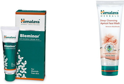 

Himalaya Bleminor Anti Blemish Cream, Deep Cleansing Apricot Face Wash(Set of 2)
