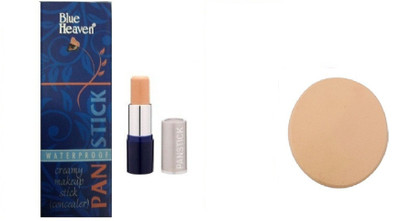 Blue Heaven panstick concealer (natural beige) with single sponge(Set of 2)