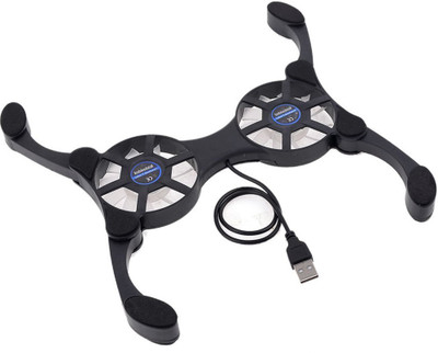 

Oxyura Mini Portable USB Cooling Pad With 2 Fan For Laptop/Notebook Cooling Pad(Black)