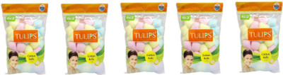 

Tulips 50 Multi Color Cotton Balls in a Ziplock Bag (pack of 5)(50 Units)