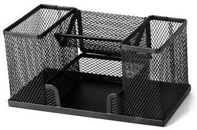 

Y.E.S 4 Compartments METAL DESK ORGANIZER(Black)