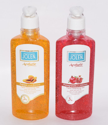 

Jolen facewash gel pack of 2 ,papaya, pomegranate for all skin type 500 ml Face Wash(500 g)