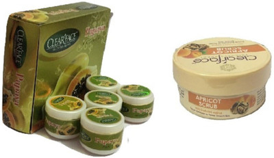

Clearface Papaya Facial Kit & Apricot Scrub 725 g(Set of 2)