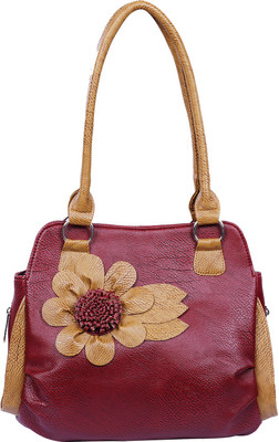 

Fristo Hand-held Bag(Maroon, Beige), Beige;maroon